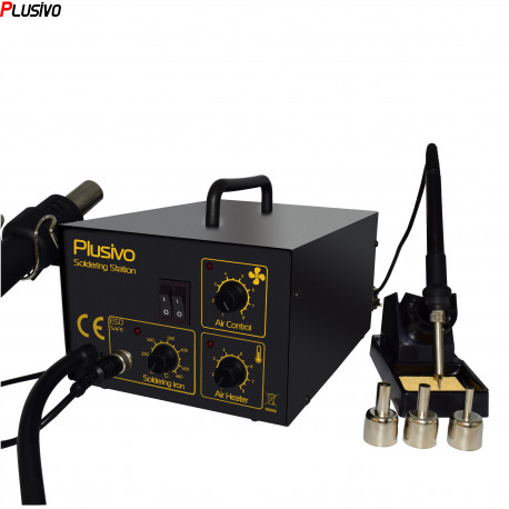 Plusivo Hot Air Soldering Station with Soldering Gun Included