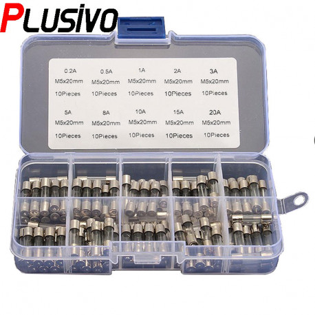 5x20 mm Fuse Kit (0.2 - 20 A, 100 pcs)