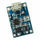 TP4056 Micro USB LiPo Charger with Protection (1 A)