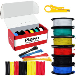 Hookup Wire Kit (6 colors, 20 m each, AWG 30, Stranded Wire) Silicone Jacket