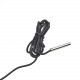 Black Digital Thermometer with External Probe (1 m, 2s refresh)
