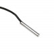 Black Digital Thermometer with External Probe (1 m, 2s refresh)