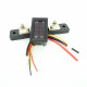 Red-Blue Panel Voltmeter and Amperemeter 0-100 V, 50 A with Shunt