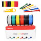 Hookup Wire Kit (6 colors, 9 m each, AWG 24 Stranded Wire) Silicone Jacket