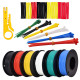 Hookup Wire Kit (6 colors, 9 m each, AWG 24 Stranded Wire) Silicone Jacket
