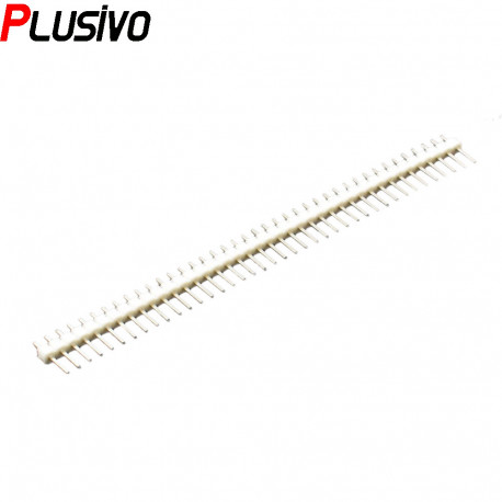 Colored 40p 2.54 mm Pitch Male Pin Header - White