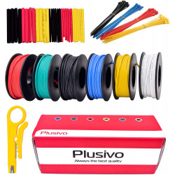 Hookup Wire Kit (6 colors, 7 m each, AWG 22, Stranded Wire) Silicone Jacket