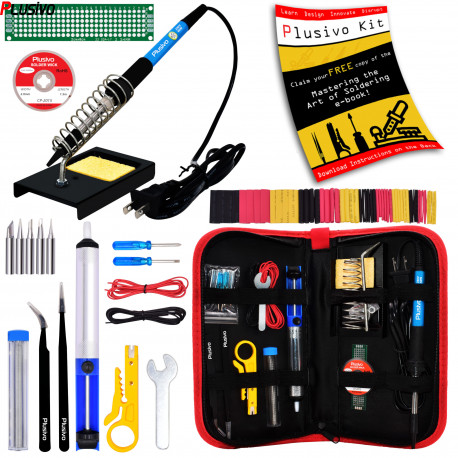 Plusivo Soldering Iron Kit for Electronics (US Plug type)