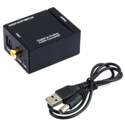 Digital to Analog Audio Converter with Optical and Coaxial Input and RCA Output