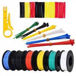 Plusivo PVC Insulated Wire Kit (20AWG, 6 colors, 7m each)